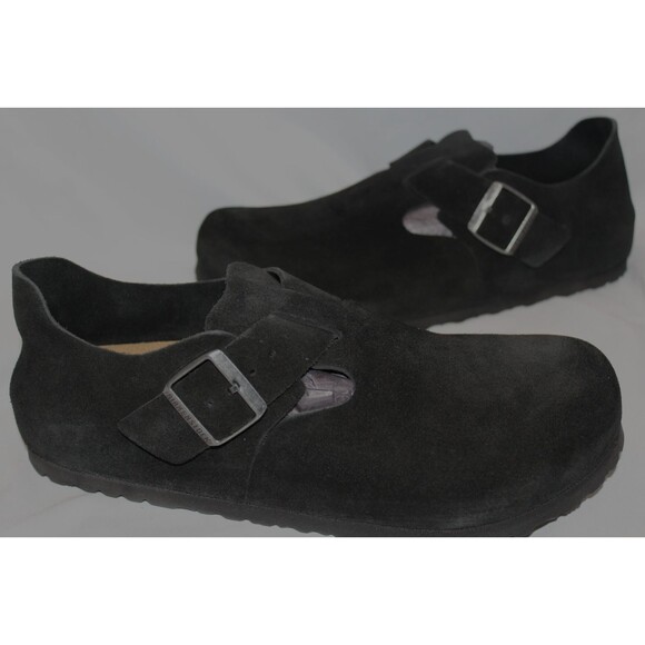 Birkenstock London BS Black Suede Sandals EU 42 WOMEN 11 MEN 9 NIB REGULAR main image 4